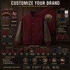 Men's Wild Varsity Jacket with Embossed Cuff Detail, Wool Body and Distressed PU Sleeves