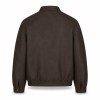 Men's Embossed Cuff PU Leather Jacket, Commuter Style with Rope Knot Embossing