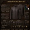 Men's Embossed Cuff PU Leather Jacket, Commuter Style with Rope Knot Embossing