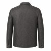 Men's Functional Splicing Goatskin Leather Jacket, Washed Frosted Commuter Coat