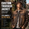 Men's Two Tone Patchwork PU Leather Jacket, Mocha Brown Casual Cut