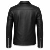 Men's Plain Matte Nappa Sheepskin Leather Jacket, Slim Italian Biker Cut