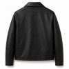 Men's Matte Lambskin Leather Biker Jacket, Plain Slim French Cut
