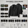 Men's Matte Lambskin Leather Biker Jacket, Plain Slim French Cut