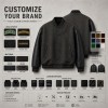 Men's Charcoal and Black Minimalist Varsity Jacket, Plain Letterman Cut
