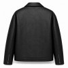 Men's Matte Black Urban PU Leather Jacket, Plain Everyday Biker Cut