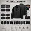 Men's Matte Black Urban PU Leather Jacket, Plain Everyday Biker Cut