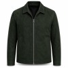 Men's Fir Deep Green Leather Blazer Jacket, Plain Tailored Cut