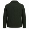 Men's Fir Deep Green Leather Blazer Jacket, Plain Tailored Cut