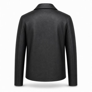 Men's Matte Black Urban Biker Leather Jacket, Plain Belgian Cut