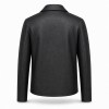 Men's Matte Black Urban Biker Leather Jacket, Plain Belgian Cut