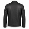 Men's Matte Black Lightweight Racer Leather Jacket, Plain Irish Cut