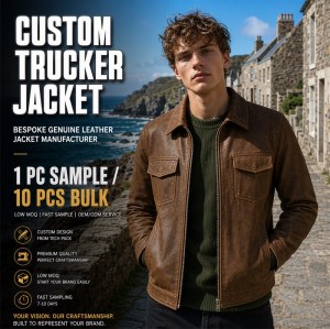 Men's Whisky Brown Leather Jacket, Coastal Casual Irish Plain Cut