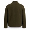 Men's Marsh Olive Green Leather Jacket, Plain Irish Commuter Cut