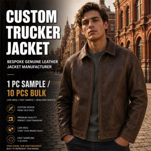 Men's Deep Brown Veg Tanned Leather Jacket, Plain Russian Cut