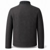 Men's Anthracite Grey Leather Jacket with Wool Collar, Russian Cut