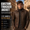 Men's Deep Walnut Brown Vintage Casual Leather Jacket, Slovak Cut