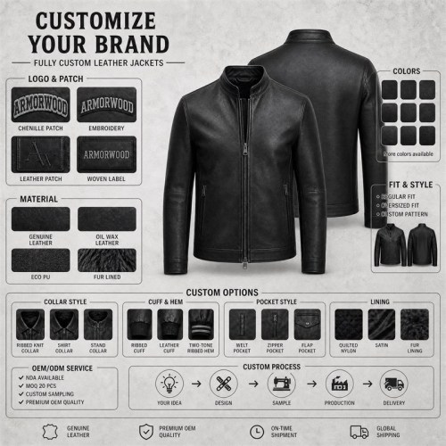 Men's Black Modern Alpine Commuter Leather Jacket, Plain Austrian Cut
