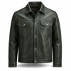 Men's Pine Green Oil Wax Leather Jacket, Alpine Resort Austrian Cut
