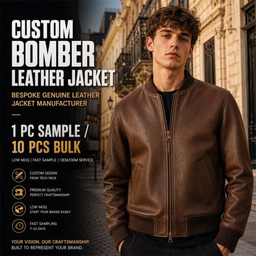 Men's Walnut Brown Retro A2 Leather Bomber Jacket, Austrian Cut