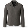 Men's Rock Grey Urban Blazer Leather Jacket, Plain Austrian Cut