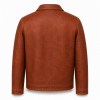 Men's Terracotta Heritage Button Leather Jacket, Austrian Cut
