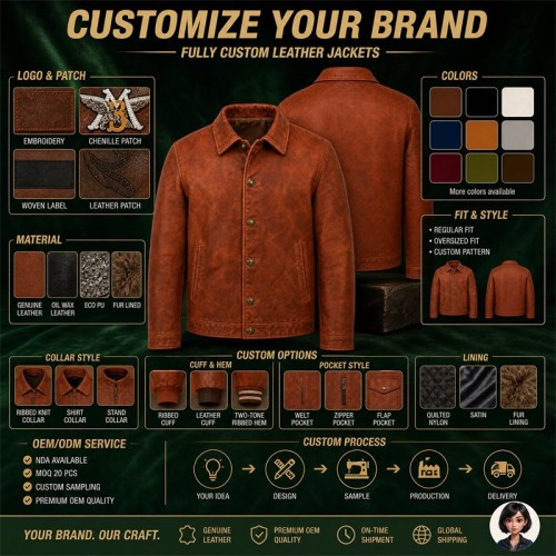 Men's Terracotta Heritage Button Leather Jacket, Austrian Cut