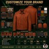 Men's Terracotta Heritage Button Leather Jacket, Austrian Cut