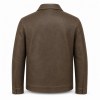 Men's Chinchilla Brown Urban Outdoor Leather Jacket, Hungarian Cut