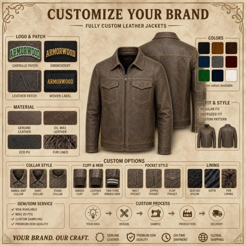 Men's Chinchilla Brown Urban Outdoor Leather Jacket, Hungarian Cut