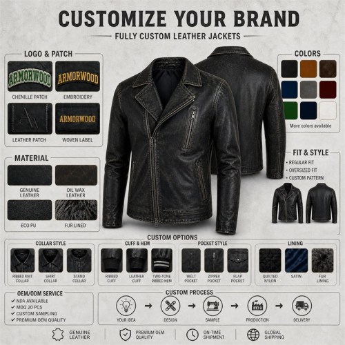 Men's Matte Black Distressed Biker Leather Jacket, Plain Spanish Cut