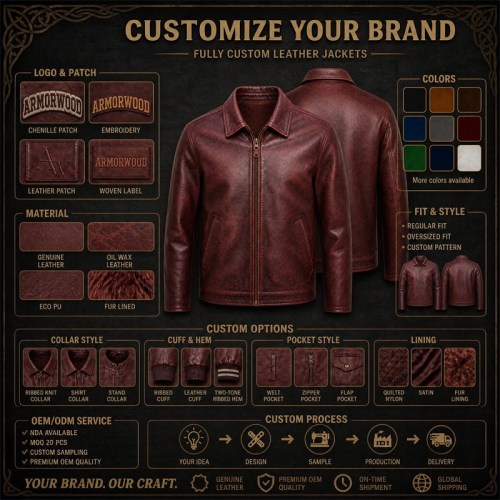 Men's Deep Wine Red Brown Retro Leather Jacket, Plain Spanish Cut