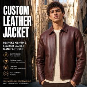 Men's Deep Wine Red Brown Retro Leather Jacket, Plain Spanish Cut