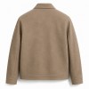 Men's Beige Grey Brown Relaxed Leather Jacket, Plain Spanish Cut