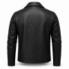 Men's Matte Black Urban Biker PU Leather Jacket, Plain Spanish Cut