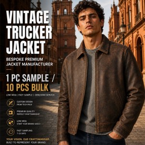 Men's Deep Brown Distressed Retro PU Leather Jacket, Spanish Cut