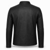 Men's Matte Black Lightweight Racer Leather Jacket, Plain Portuguese Cut