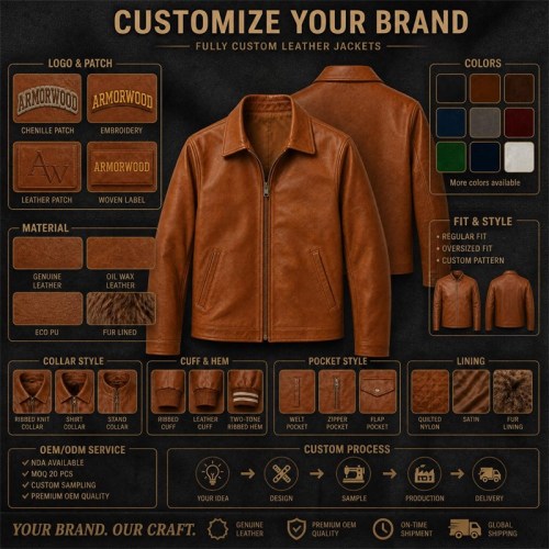 Men's Cognac Brown Tumbled Leather Jacket, Plain Greek Leisure Cut
