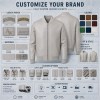 Men's Reef Grey Lightweight Leather Bomber Jacket, Plain Greek Cut