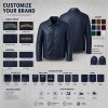 Men's Aegean Navy Blue Button Leather Jacket, Plain Greek Cut
