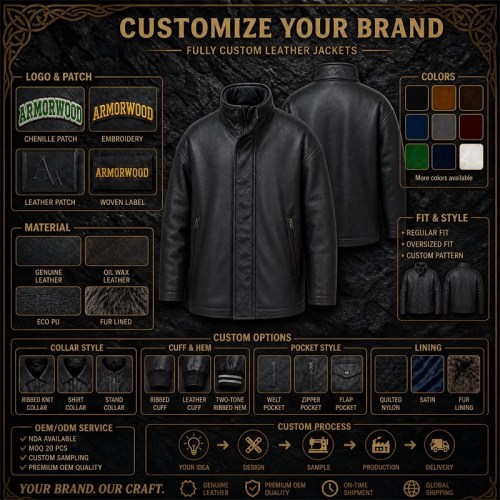 Men's Matte Charcoal Black Windproof Leather Jacket, Icelandic Cut
