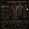 Men's Volcano Brown Polar Outdoor Leather Jacket, Icelandic Cut