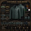 Men's Deep Sea Green Wind Resistant Leather Jacket, Icelandic Cut