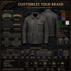 Men's Coal Grey Fisherman Workwear Leather Jacket, Icelandic Cut