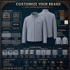 Men's Mist Grey Blue Ski Outdoor Leather Jacket, Norwegian Cut