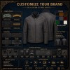 Men's Anthracite Grey Wool Collar Leather Jacket, Norwegian Cut