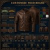 Men's Deep Coffee Brown Vintage Racer Leather Jacket, Norwegian Cut