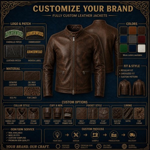 Men's Deep Coffee Brown Vintage Racer Leather Jacket, Norwegian Cut
