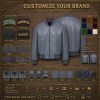 Men's Grey Stone Blue Bomber Leather Jacket, Plain Swedish Cut
