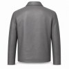 Men's Light Anthracite Grey Commuter Leather Jacket, Swedish Cut